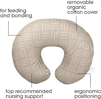 Boppy Nursing Pillow Organic Original Support, Sand Criss Cross, Ergonomic Nursing Essentials for... | Amazon (US)
