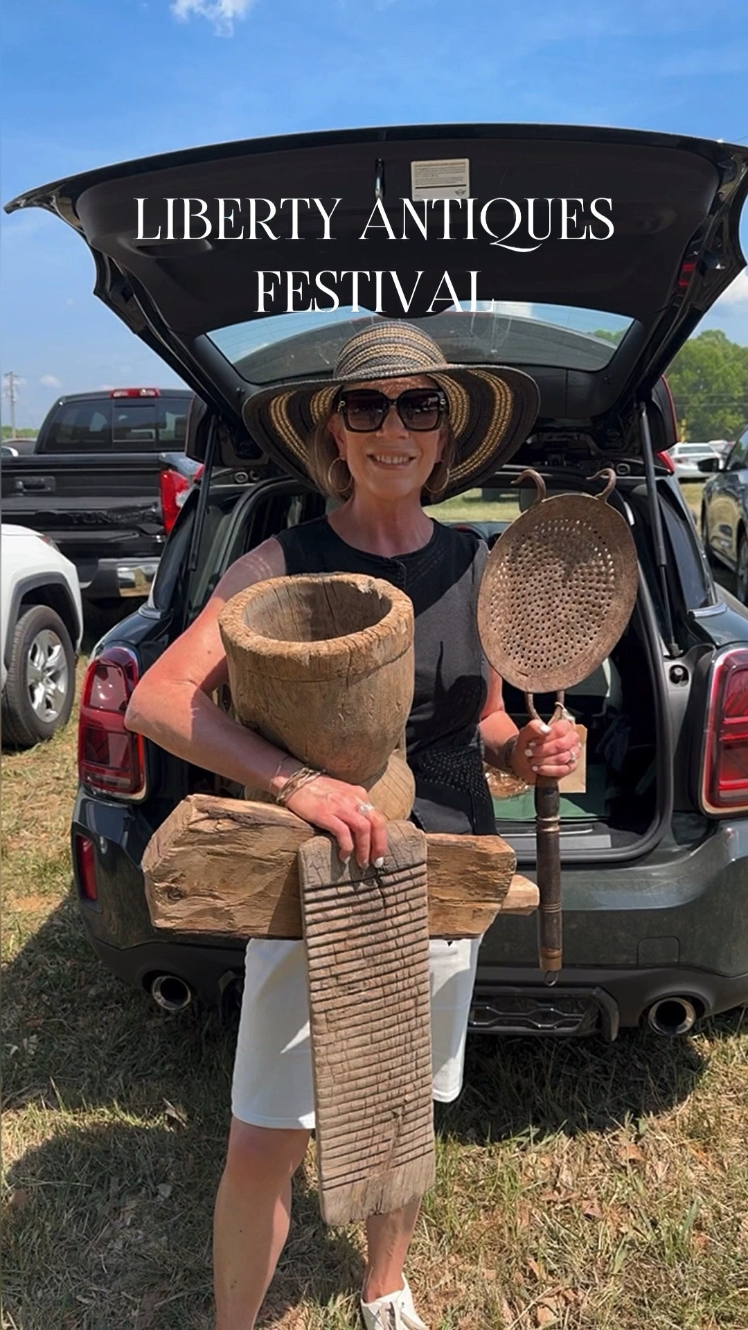 I had an absolute blast at the Liberty Antiques Festival. I cannot link my exact treasures but I have found several similar options.

Dried lavender, primitive wood mortar, antique wash board, antique skimmer, antique wood scoop, candle, gold wick trimmer

#LTKSeasonal #LTKHome #LTKFestival