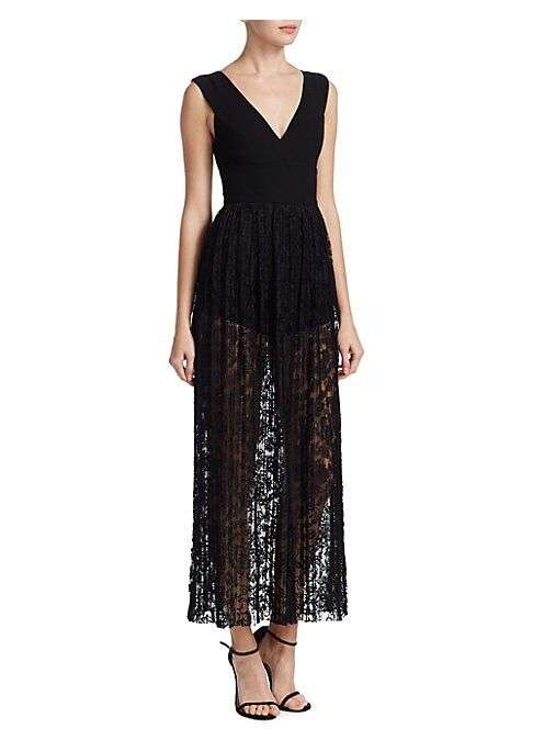 Lace Overlay Romper | Saks Fifth Avenue