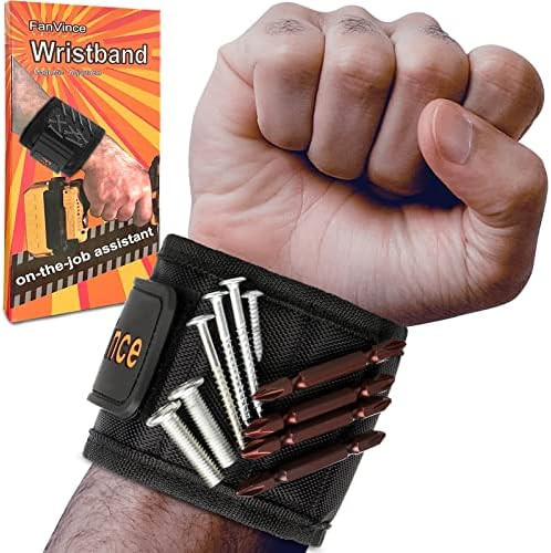 Magnetic Wristband Strong Magnet Wrist Tools Holder for Screws,Nails,Drill Bits, Tool Gadget Gift... | Amazon (US)