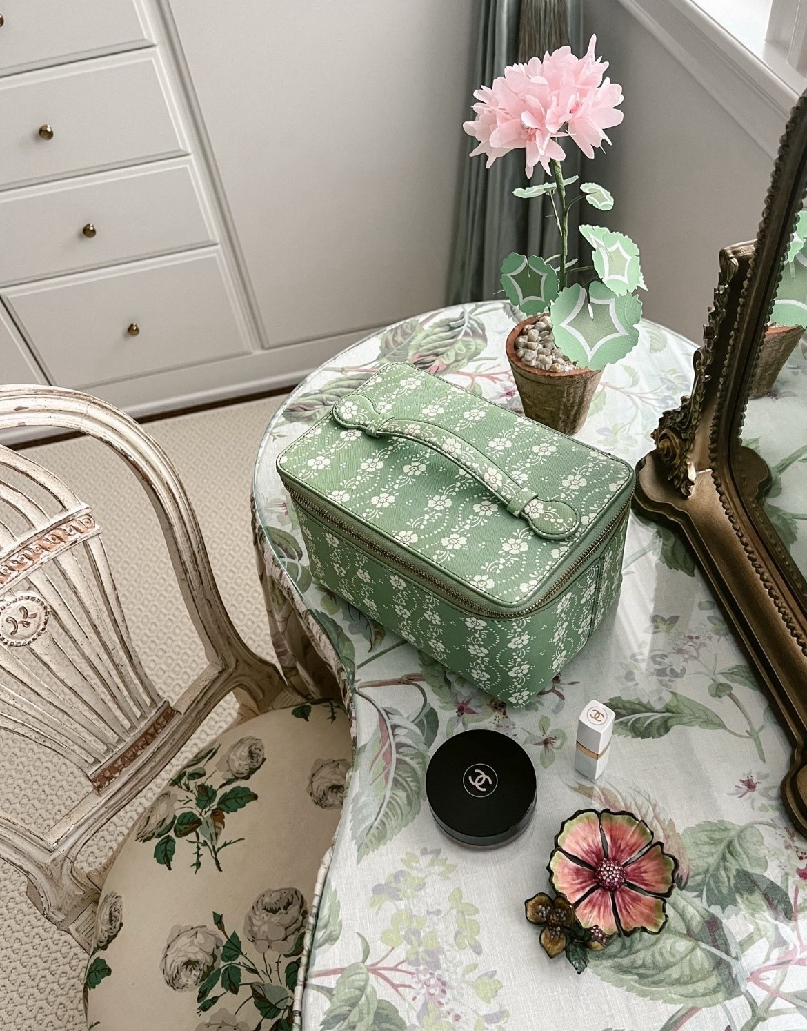 A few things from my vanity in my dressing room. The floral piece is from paper fleur! Home decor, closet decoration, feminine room design, traditional closet. 



#LTKFindsUnder100 #LTKHome #LTKBeauty