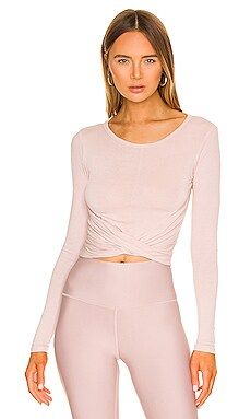 alo Cover Long Sleeve Top in Dusty Pink from Revolve.com | Revolve Clothing (Global)
