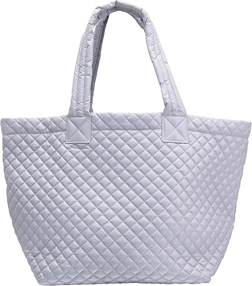 Comfortable light weight quilted Tote bag with Pouch water repellent light Gray | Amazon (US)