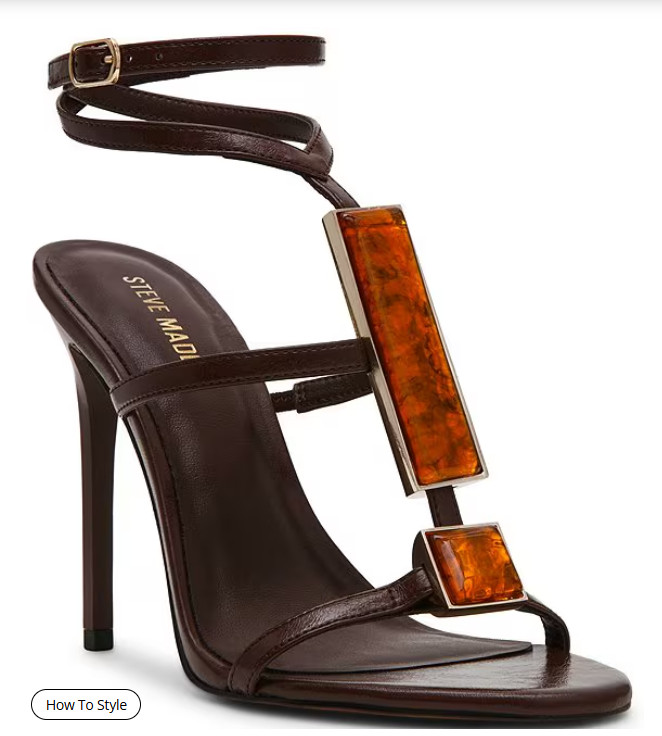 Steve Madden
Shaylee Stone Ornament Stiletto Dress Sandals 

 