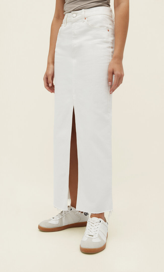Long denim comfort skirt | Stradivarius (UK)