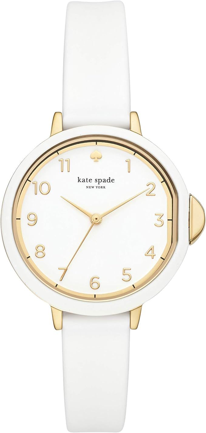 Amazon.com: Kate Spade New York Women's Park Row Quartz Metal and Silicone Three-Hand Watch, Colo... | Amazon (US)