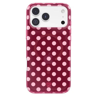 Raspberry Polka Dot iPhone Case iPhone 16 Pro | Velvet Caviar