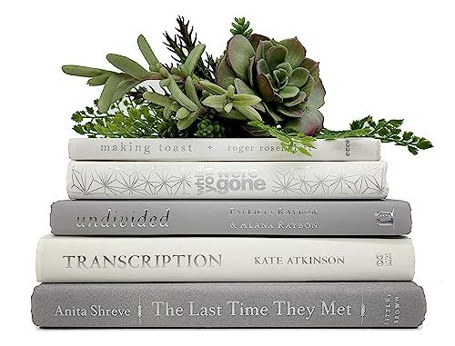 Bundle of White and Light Gray Decorative Books - Staging Books Color Bundle - Cream, Gray and Co... | Amazon (US)