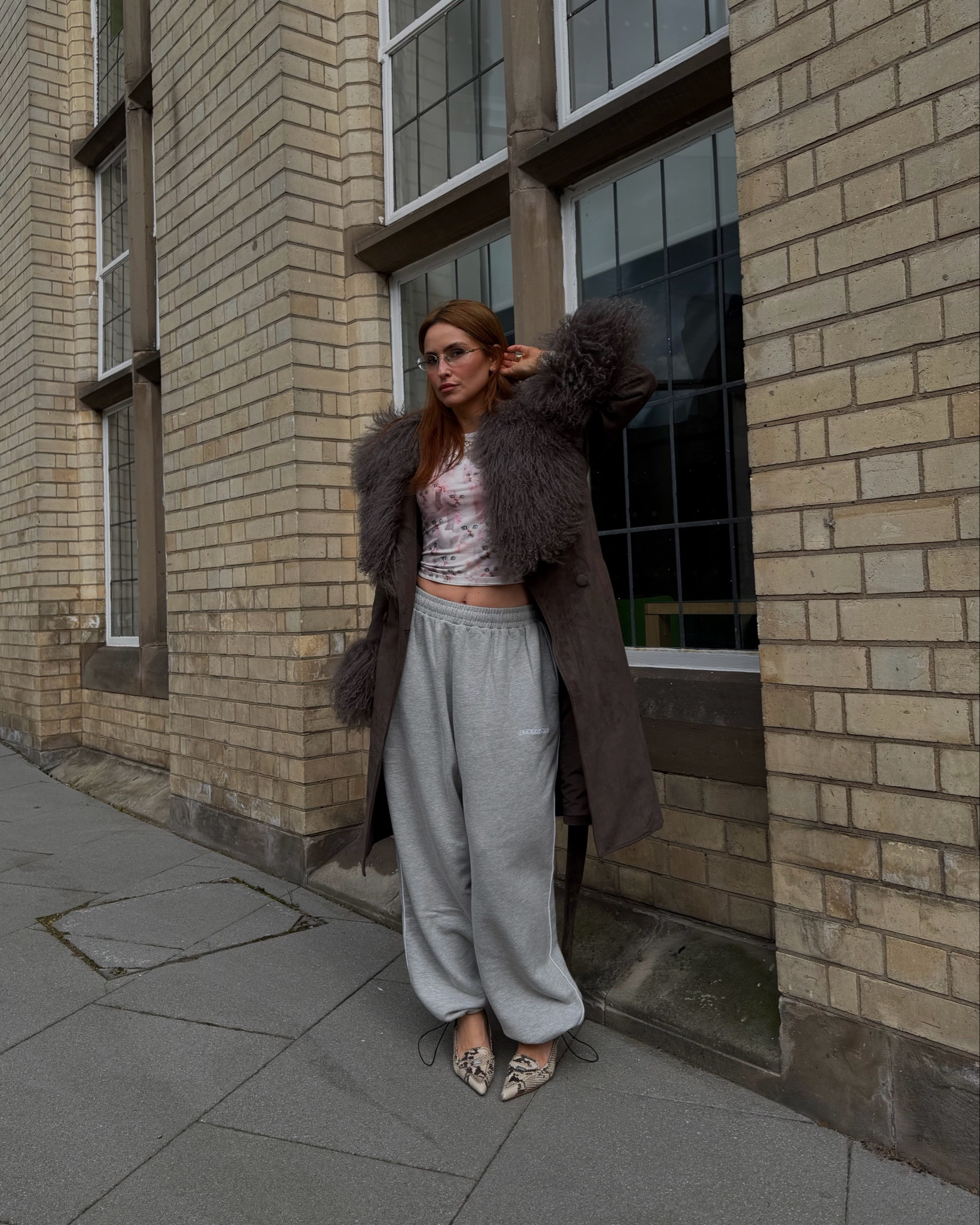 Spring top, cat top, pink T-shirt, grey joggers, black oversized joggers, 

#LTKspring #LTKuk