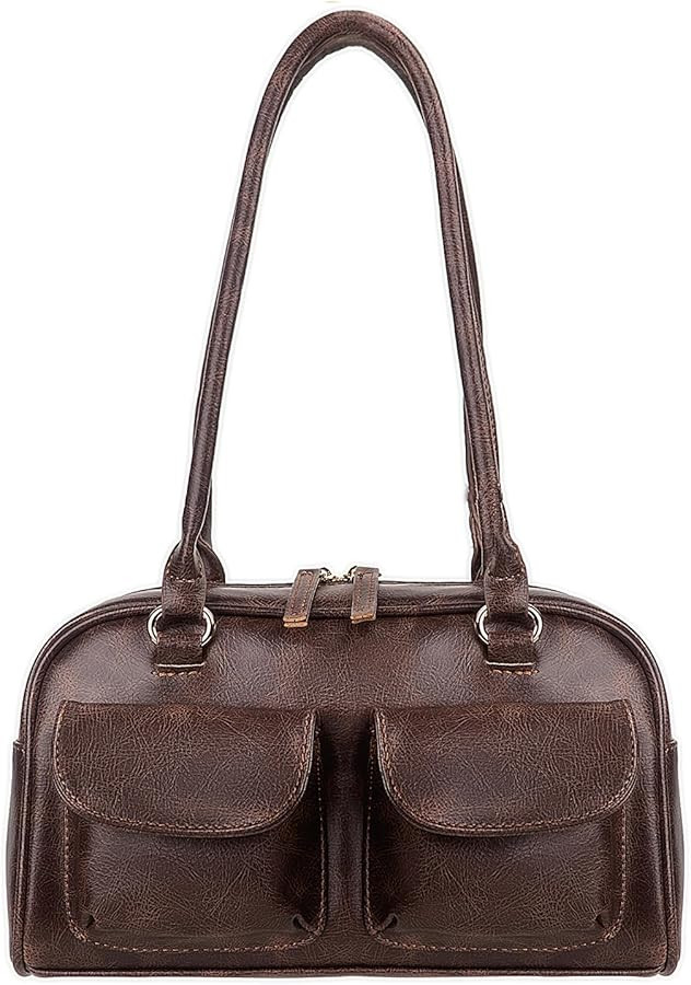 Y2K Shoulder Purses for Women Trendy - PU Leather Retro Boston Handbag, Lightweight and Versatile... | Amazon (US)