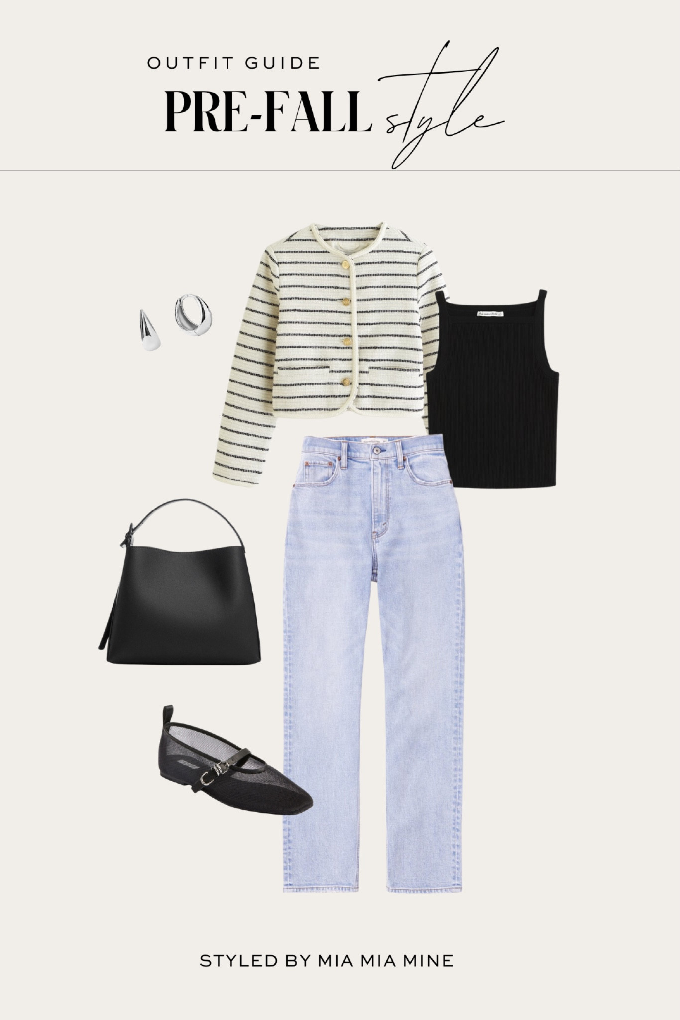 LCasual pre fall outfit ideas / fall work outfit / business casual outfit
Abercrombie striped jacket 
Abercrombie straight leg jeans
Abercrombie knit cami
Mango hobo bag
Mesh flats 

#LTKSeasonal #LTKFindsUnder100 #LTKStyleTip