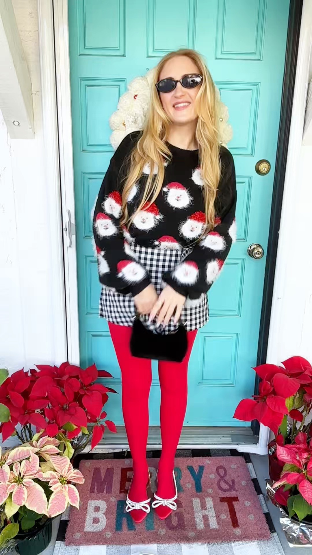 festive fits day 5🎄christmas outfit ideas, colorful christmas outfit idea, red tights outfit

can’t quit these comfy red tights for adding a Christmas-y pop to all my looks ❤️ and how cuuuute is this lil gingham skort, obsessed! are you dressing for the holidays today?

Christmas outfit ideas, colorful Christmas style, furry Santa sweater, ugly Christmas sweater, gingham skort, festive outfit ideas, Santa Christmas sweater, colorful tights, colorful Christmas, festive style  

 #LTKHoliday #LTKootd #LTKSeasonal