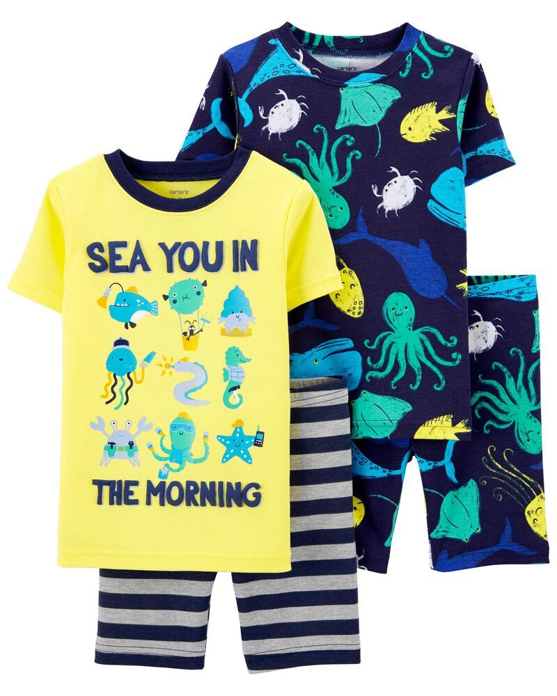 4-Piece Shark 100% Snug Fit Cotton PJs | Carter's