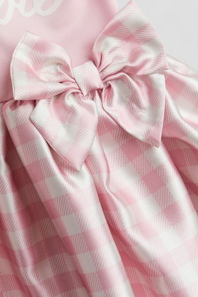 Bow-detail Dress - Round Neck - Sleeveless - Light pink/Barbie - Kids | H&M US | H&M (US + CA)