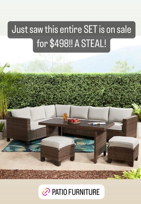 Walmart patio set on sale for $498! That’s $400 off!! Perfect summer nights accessory! 

#LTKhome #LTKsalealert #LTKSeasonal