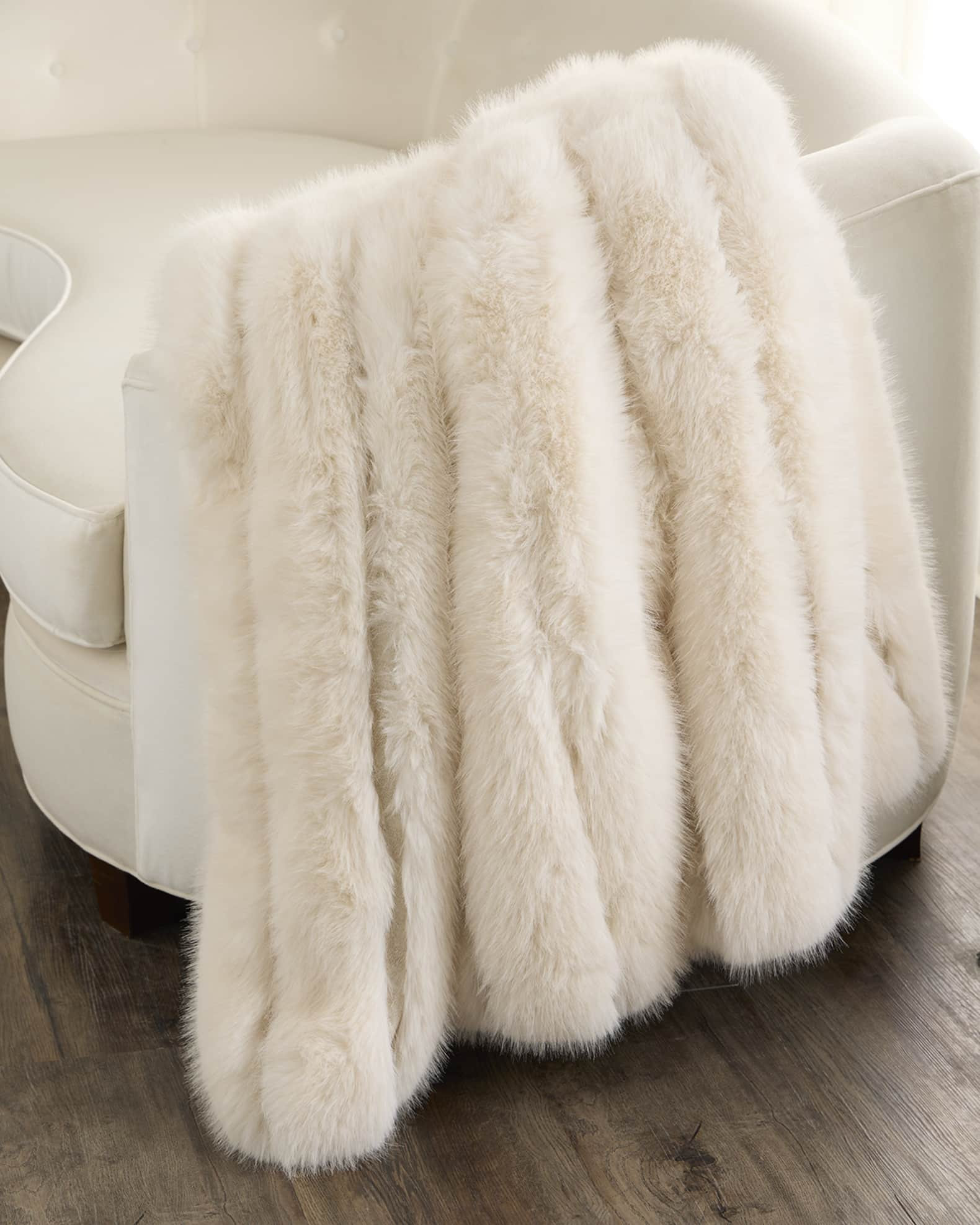 Lyla Grant Faux Fox Throw, 60" x 72" | Neiman Marcus