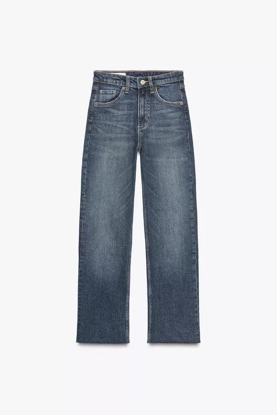 TRF HIGH-WAIST CROPPED FLARE JEANS | Zara US