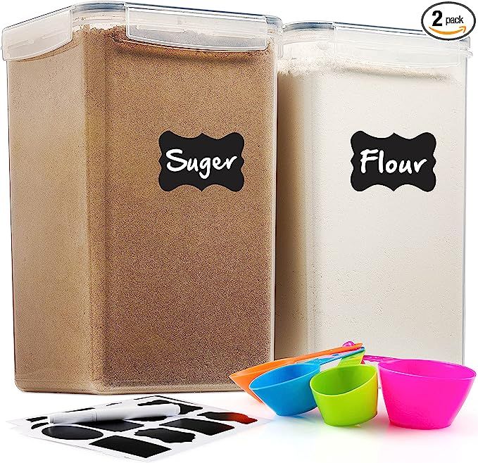 2 Pack Extra Large Airtight Food Storage Containers - 6.5L / 220 Oz BPA Free Clear Plastic Kitche... | Amazon (US)