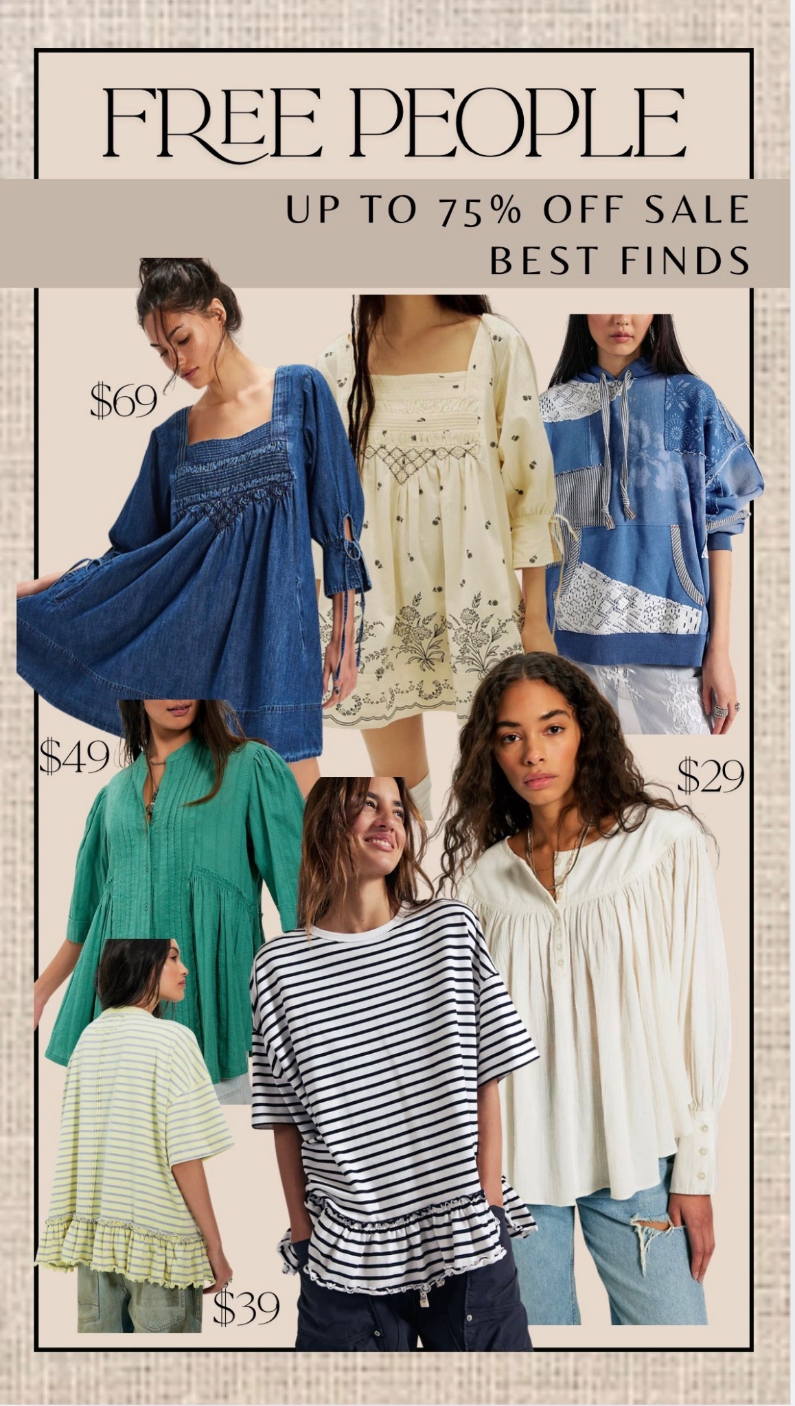 Free people up to 75% on sale items!!!

#LTKSaleAlert #LTKootd #LTKmomlife