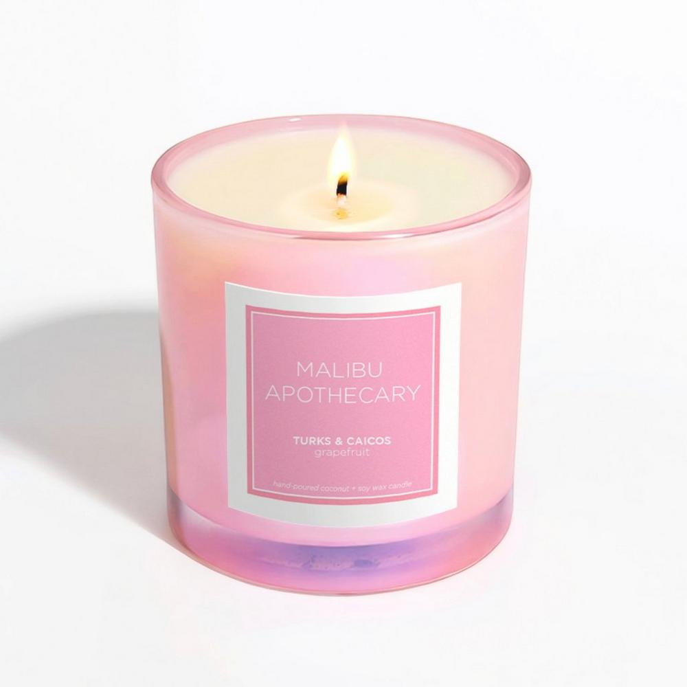 Malibu Apothecary Iridescent Pink Candle - TURKS & CAICOS | Ulta