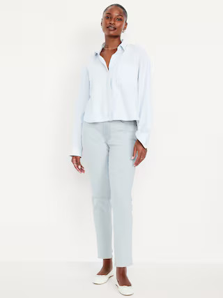 Curvy High-Waisted OG Straight Ankle Jeans | Old Navy (US)