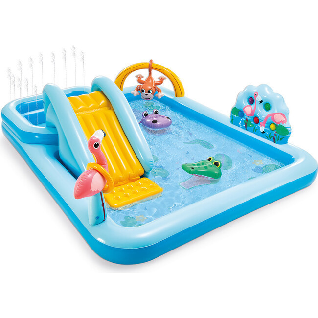 Inflatable Jungle Adventure Play Center Spray Kiddie Pool | Maisonette