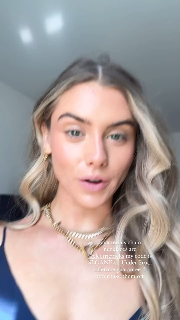 faux tennis chain necklaces are @electricpicks my code is SLOANE20. Under $100. Lifetime guarantee. I never take them off. I am wearing the bubble initial letter, necklace, the Sabrina necklace, and the jewel necklace all from electric picks my code is SLOANE20! My faux tennis necklaces are all my electric picks one amazing quality under $100 when you use my code with a lifetime guarantee and they don’t tarnish  

#LTKSaleAlert #LTKWatchNow #LTKFindsUnder100