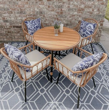 Such a cute patio dining set
Dining table, patio furniture 

#LTKHome #LTKSeasonal #LTKSaleAlert