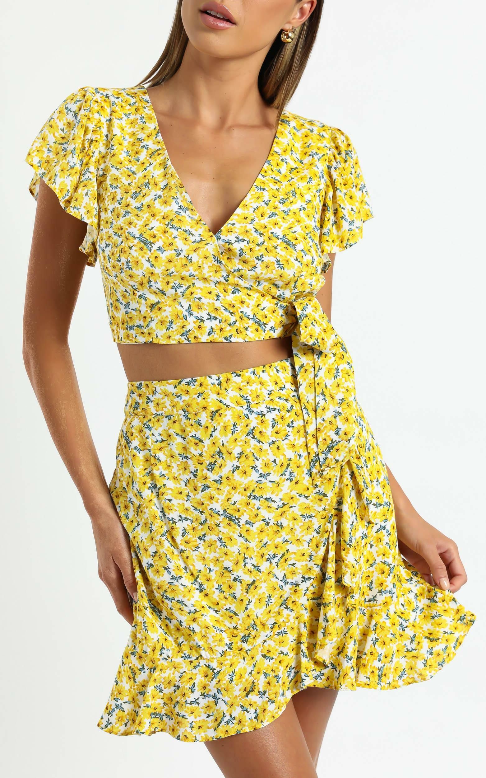 Karrie Two Piece Set in Yellow Floral | Showpo - deactived