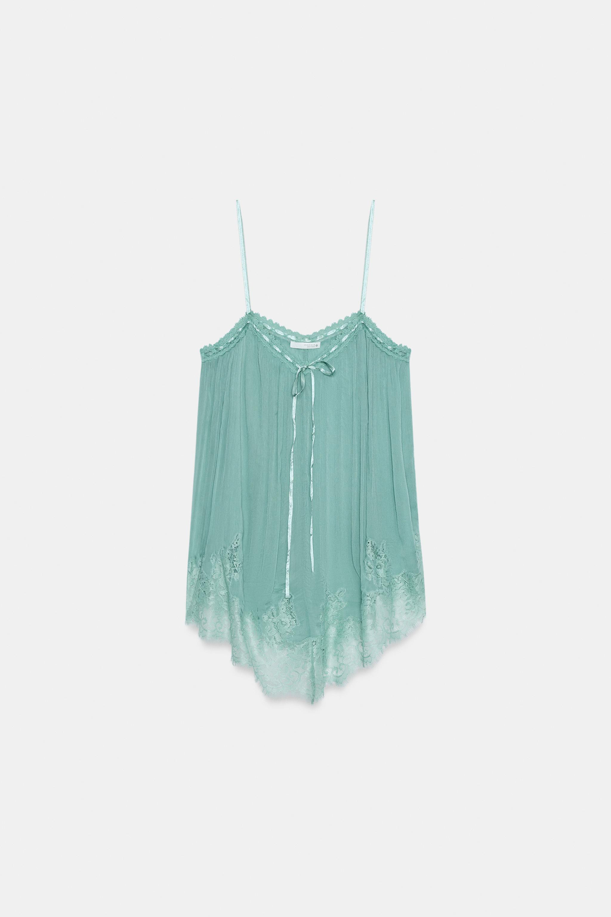 LACE STRAP TOP ZW COLLECTION | Zara US