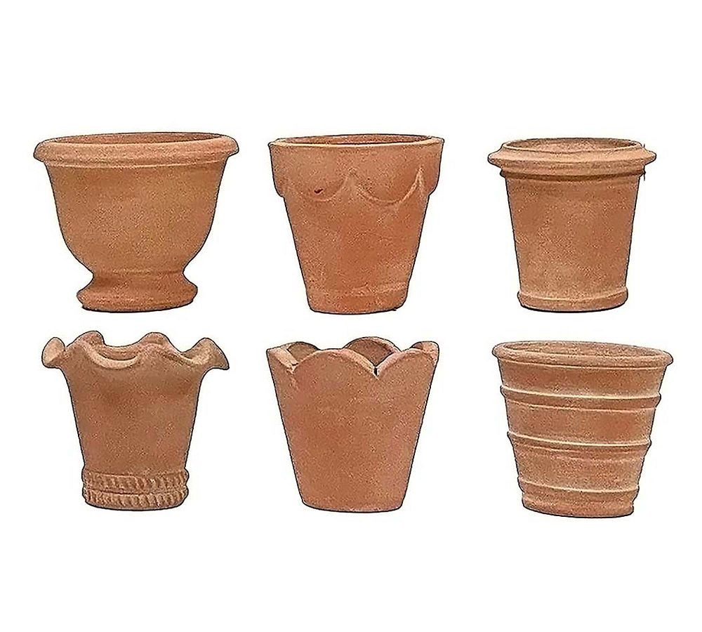 Handcrafted Eclectic Herb Pots, Set of 6 | Pottery Barn (US)