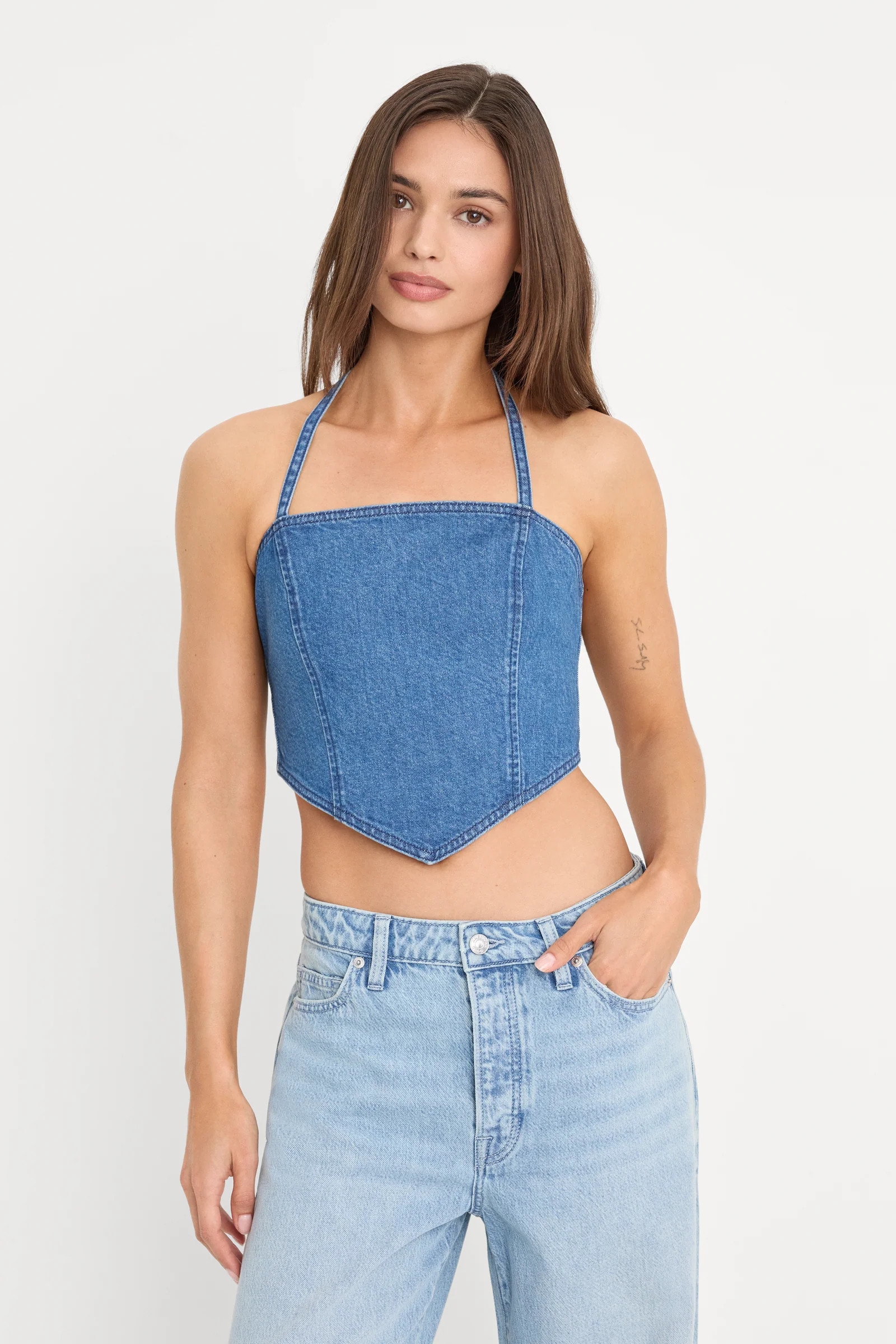 THE DENIM RECESS TOP | INDIGO1283 | Good American