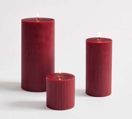 Fluted Pillar Candle | Pottery Barn (US)