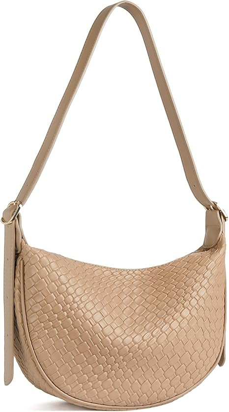 BOSTANTEN Purses for Women Crescent Crossbody Bag Vegan Leather Shoulder Hobo Handbag Adjustable ... | Amazon (US)
