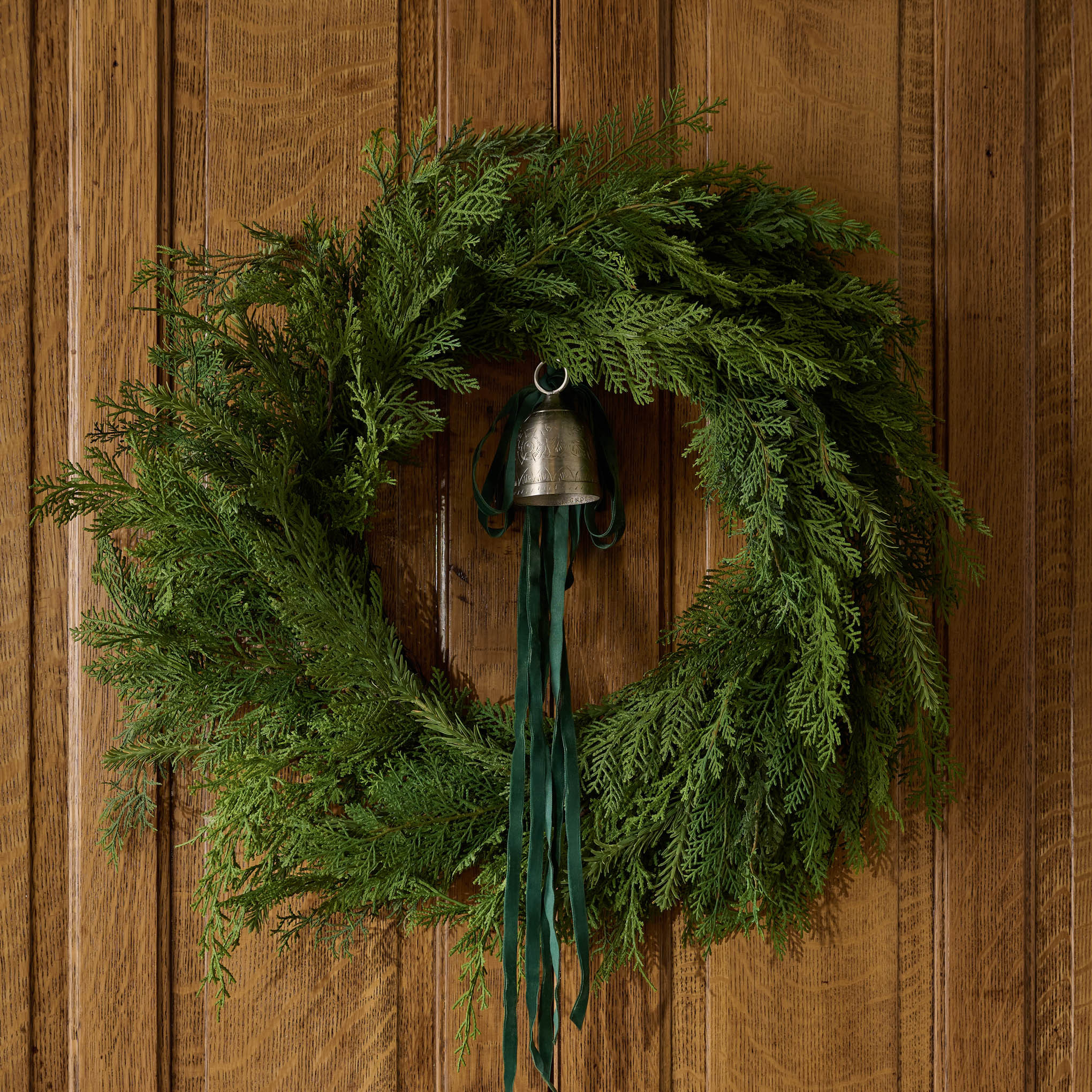 Real Touch Cedar Mix Wreath | Magnolia