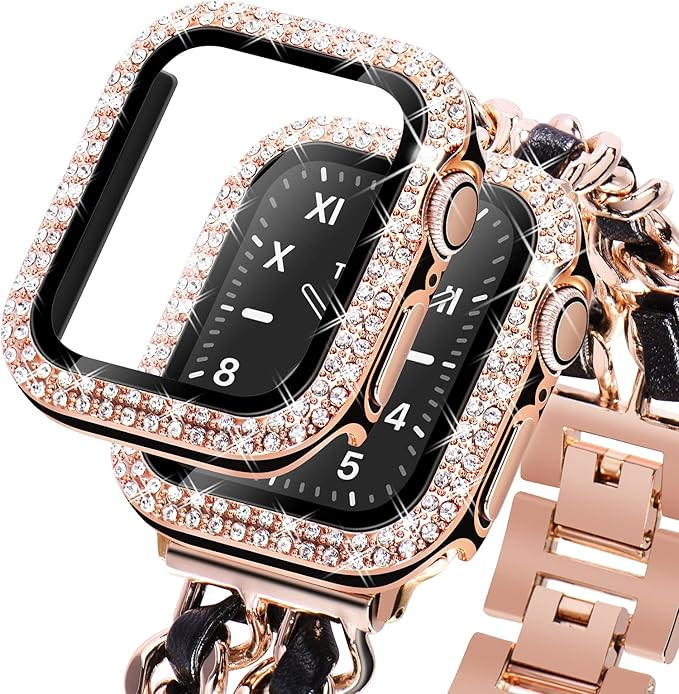 KADES Compatible for Bling Apple Watch Protective Case with Built-in Screen Protector for Apple W... | Amazon (US)