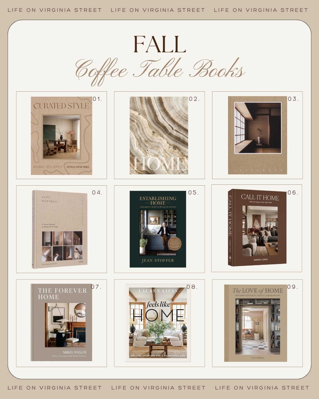 Fall coffee table books! 🙌🏼

fall coffee table books, coffee table books, fall home decor, autumn home decor, fall decorating ideas, coffee table decor, fall coffee table decor, coffee table styling, fall living room decor, cozy home decor, seasonal home decor, neutral fall decor, warm neutral decor, elevated fall decor, designer fall decor, organic modern decor, modern traditional decor, timeless home decor, luxury home decor, designer inspired decor, fall aesthetic, autumn aesthetic, cozy fall aesthetic, moody fall decor, brown home decor, burgundy home decor, rust home decor, plaid decor, vintage inspired decor, hardcover books, decorative books, fashion coffee table books, interior design books, architecture books, travel coffee table books, art books, photography books, designer books, book stack decor, stacked coffee table books, shelf styling, bookshelf decor, console table decor, entryway decor, living room styling, fall shelf styling, fall home styling, McGee and Co inspired, Pottery Barn inspired, Amber Interiors inspired, Ralph Lauren home inspired, Nancy Meyers home

#LTKHome #LTKSeasonal #LTKdayinmylife
