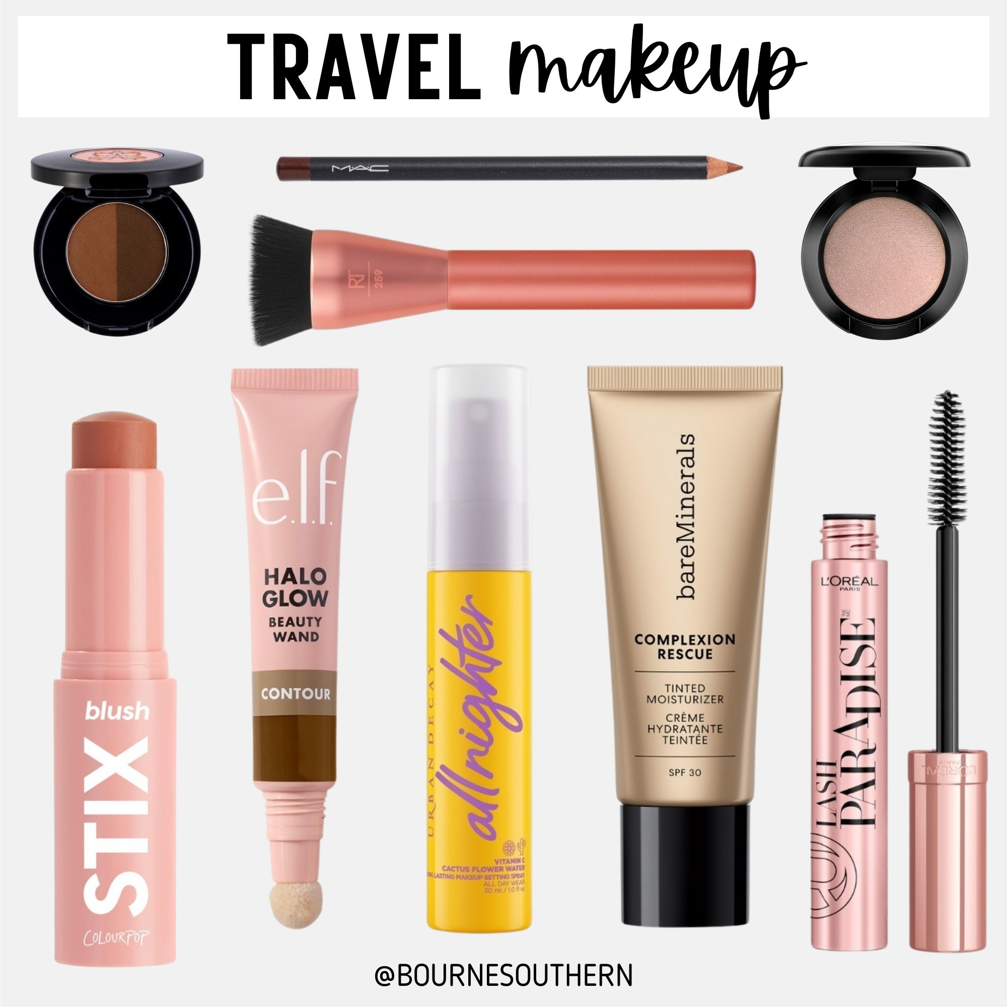 My favorite travel makeup essentials for a quick 5-minute mom makeup routine! The Bare Minerals Complexion Rescue is my #1 makeup must-have! 🙌...Easy makeup, mom makeup, baseball mom, makeup routine, grwm, Colourpop, L'Oréal, Urban Decay, Anastasia Beverly Hills, MAC

#LTKbeauty #LTKtravel
