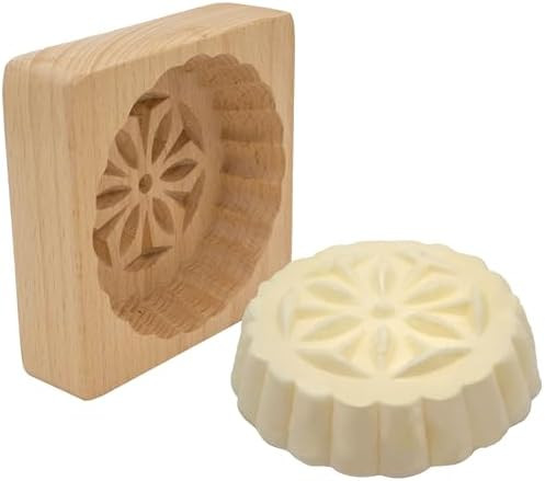 Polart, Flower Butter Mold - Polish Decorative Flower Wooden Molds for Dairy Making Supplies, Hom... | Amazon (US)