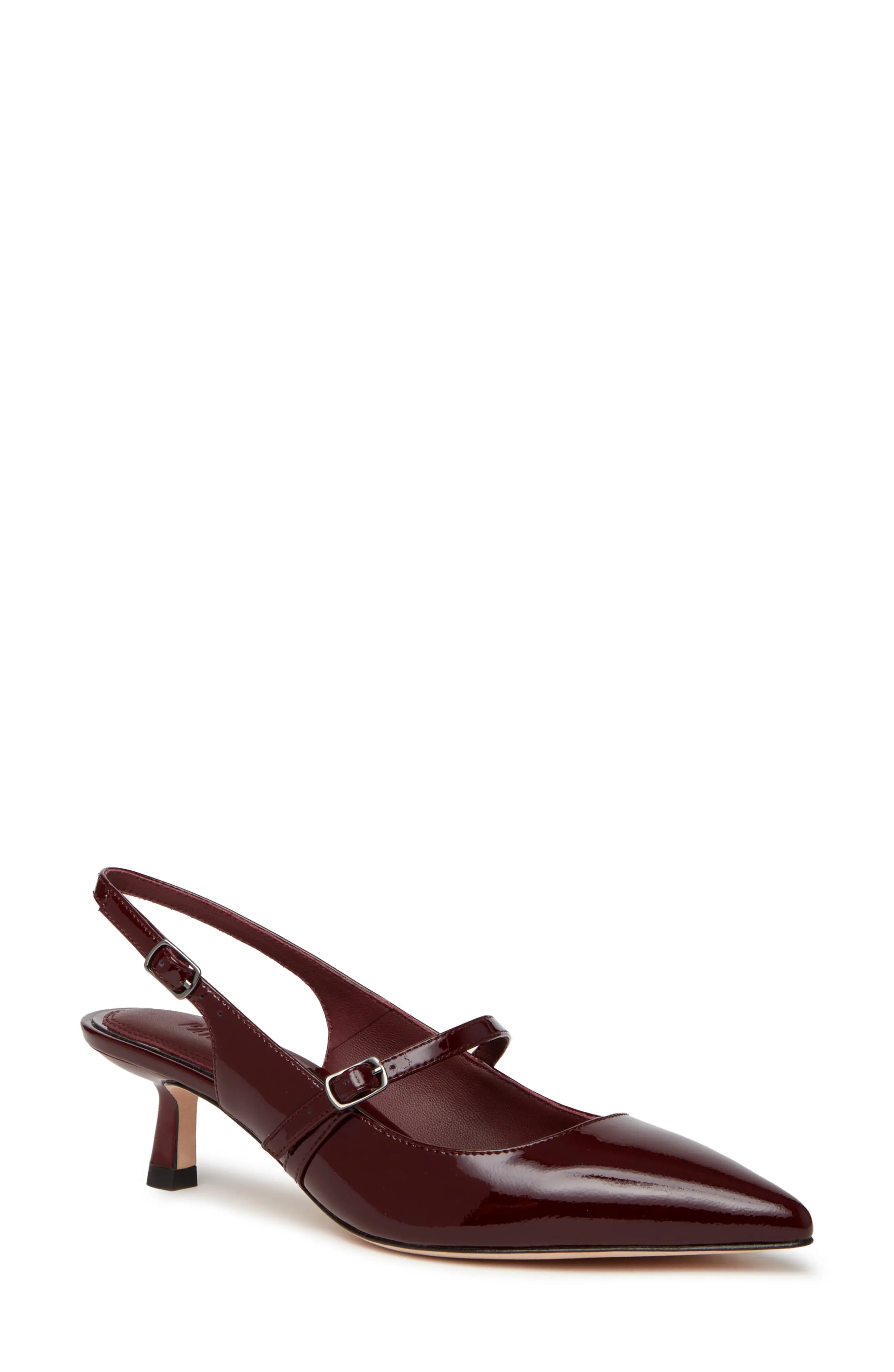 PAIGE Maggy Slingback Pointed Toe Pump in Oxblood at Nordstrom, Size 10 | Nordstrom