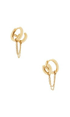 SHASHI Double Katerina Chain Earring in Gold from Revolve.com | Revolve Clothing (Global)