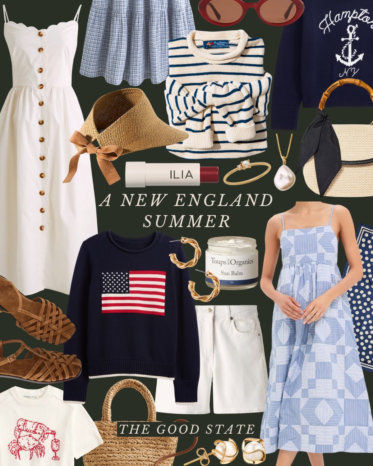 A New England Summer🦞 Save up to 54% today! 

This collection is for all the girlies living their best life as the summertime sunshine warms their face and the sea breeze blows through their hair. This is for the ones dreaming of evening strolls on Nantucket’s cobblestone roads and endless hydrangeas all around. For the ladies who love all things gingham, a lightweight sweater and all the classic stripes. For the ones who enjoy sailing in Newport, a picnic on the Cape Cod seashore and happy hour in Martha’s Vineyard. This collection is for you🦞 ⚓️ 🧺

Ootd, outfit idea, style tip, classic style, timeless style striped sweater, quince, J.Crew, J.Crew, factory, target, target fashion, target style, Walmart, Anthropologie, Anthro, Madewell, white dress, spring dress, summer dress, spring fashion, summer fashion, vacation, outfit, Memorial Day sale, Memorial Day, outfit, Fourth of July, outfit, red, white, and blue outfit, gingham dress, quilt dress, organic skin, care, pearl, jewelry, Abercrombie, and Fitch, Tuckernuck, Madewell, H&M, Amazon, Amazon style, farmers market outfit, sissy light hat, dolce vita, women’s shoes, raffia bags, wedding guest dress, graduation dress, wedding guest, Lauren England, the good state

#LTKFindsUnder50 #LTKStyleTip #LTKSaleAlert