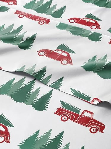 Christmas Sheet Set, Christmas Tree 1, Holiday Xmas Bedding Set - Twin Size | Amazon (US)