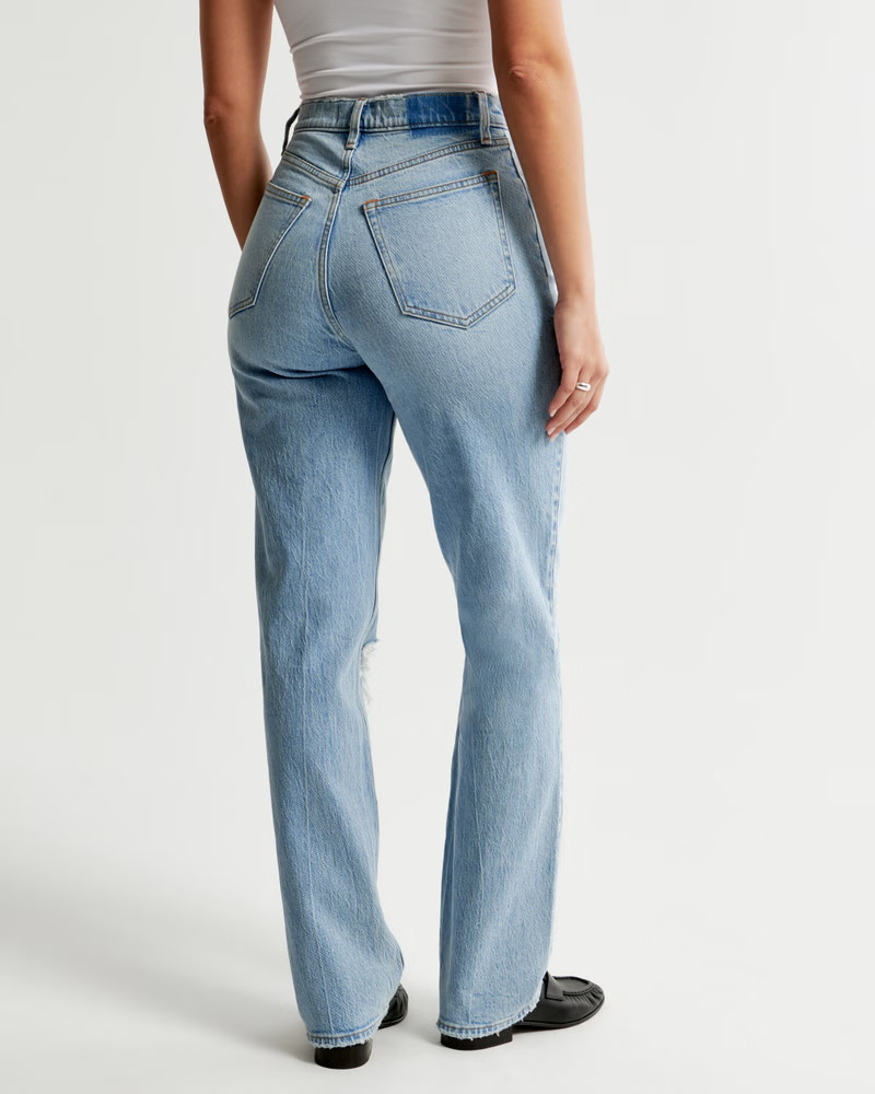 Curve Love Ultra High Rise 90s Straight Jean | Abercrombie & Fitch (US)