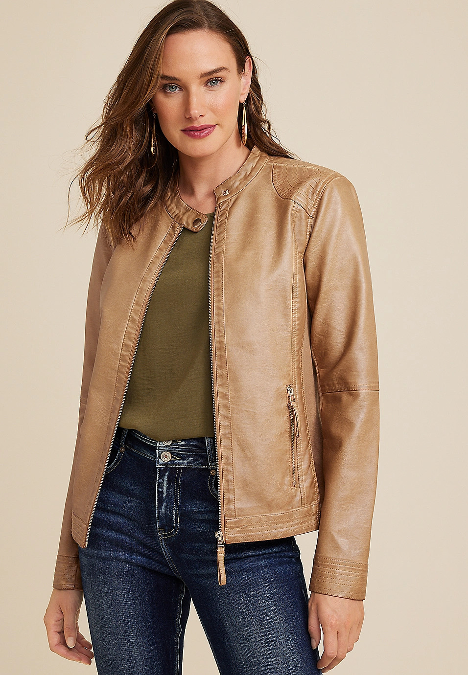 Faux Leather Jacket | Maurices