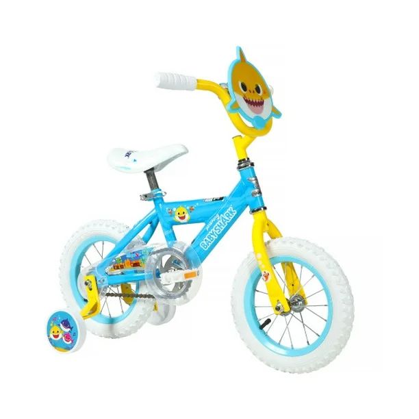 Baby Shark 12 Inch Kids Bike with Training Wheels by Dynacraft - Walmart.com | Walmart (US)