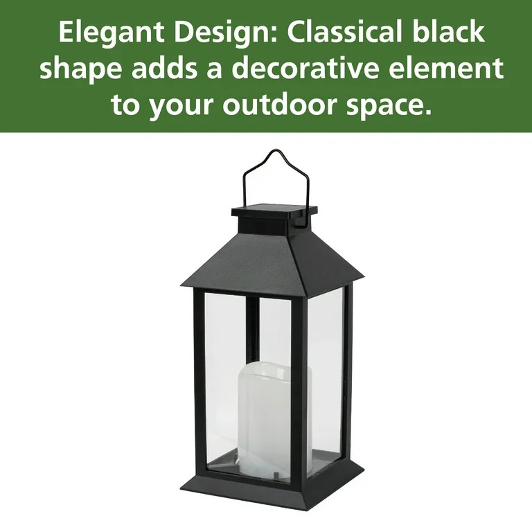 Mainstays Solar Lantern Black | Walmart (US)
