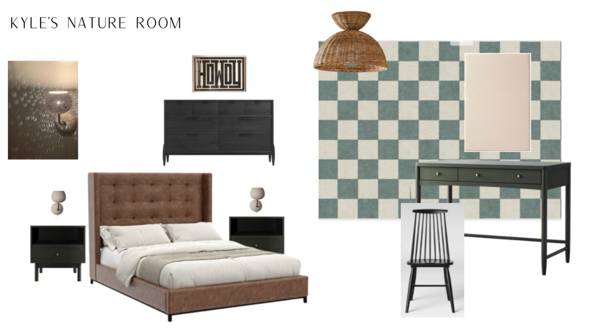 Nature boys bedroom inspo 