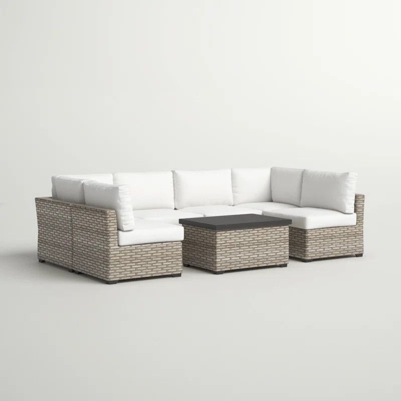 Rochford Wicker/Rattan 6 - Person Seating Group with Cushions | Wayfair North America