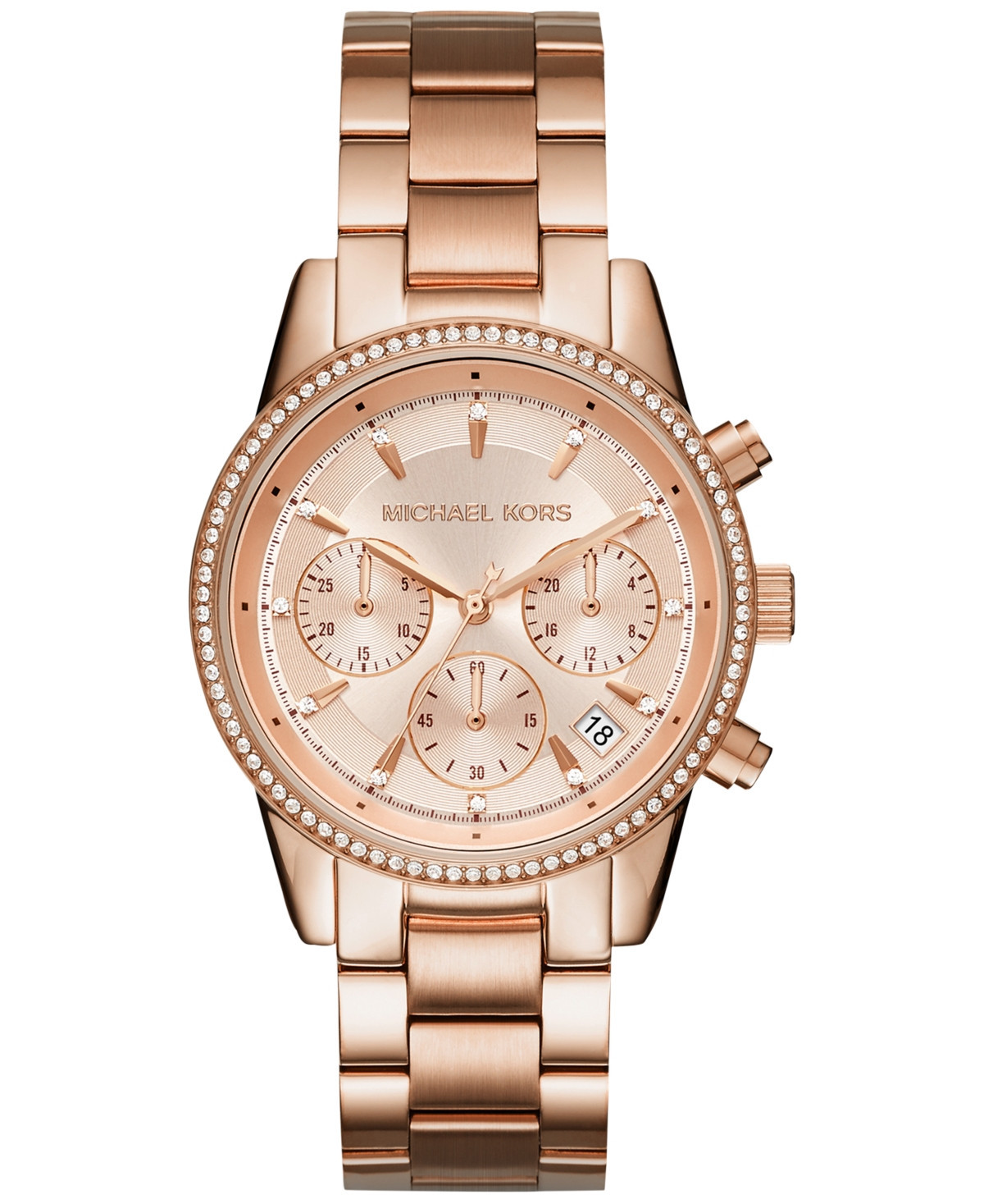 Michael Kors Women's Chronograph Bryant Stainless Steel Bracelet Watch 37mm MK6428/MK6357/MK6356 - Rose Gold/Rose Gold | Macy's